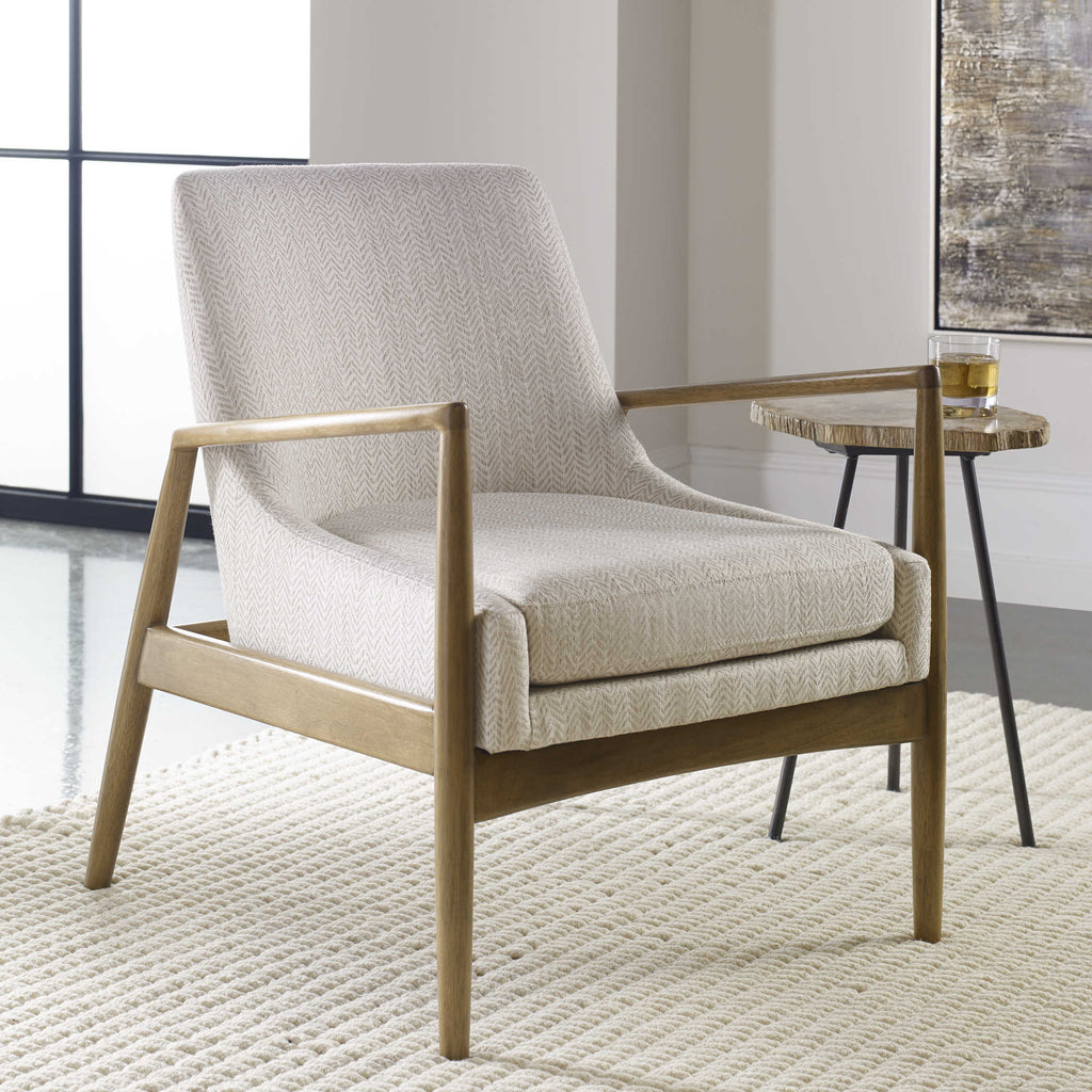 Bev White Accent Chair - Bombay Mercantile