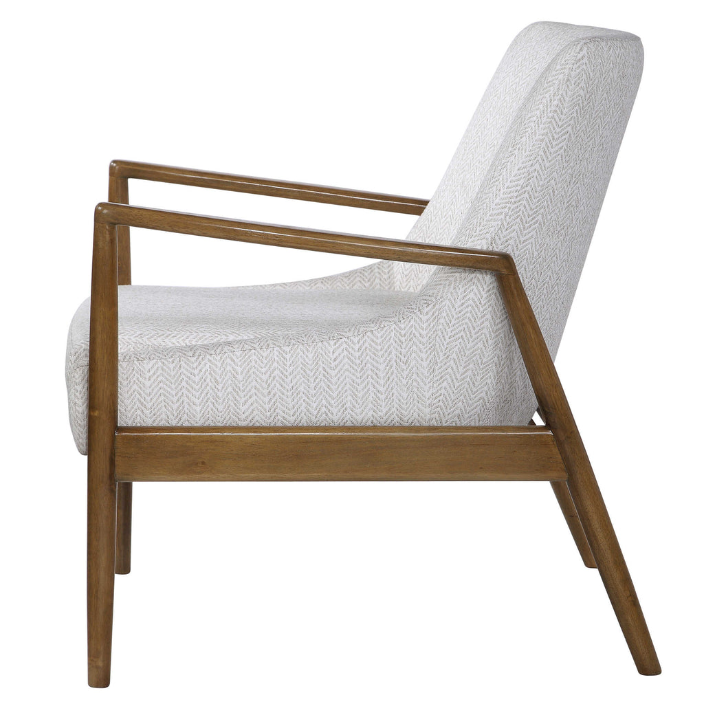 Bev White Accent Chair - Bombay Mercantile