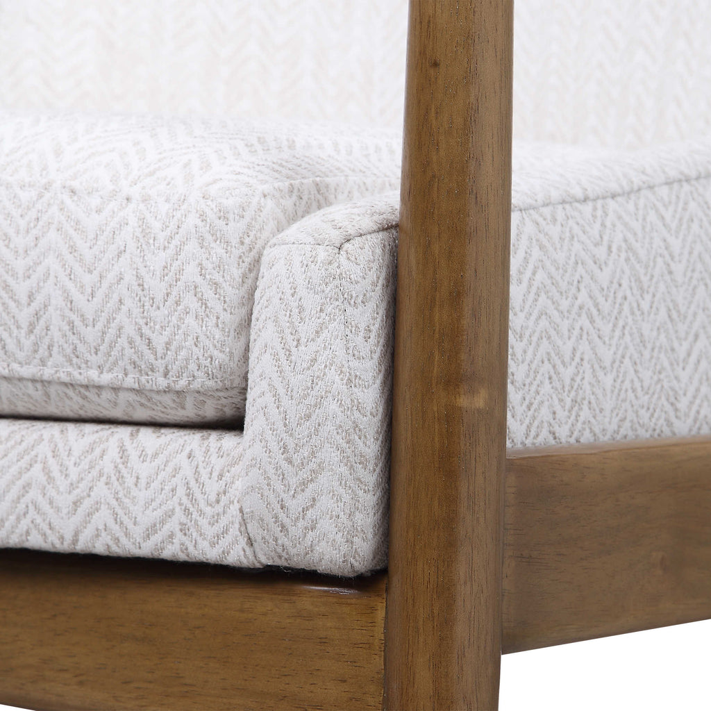 Bev White Accent Chair - Bombay Mercantile