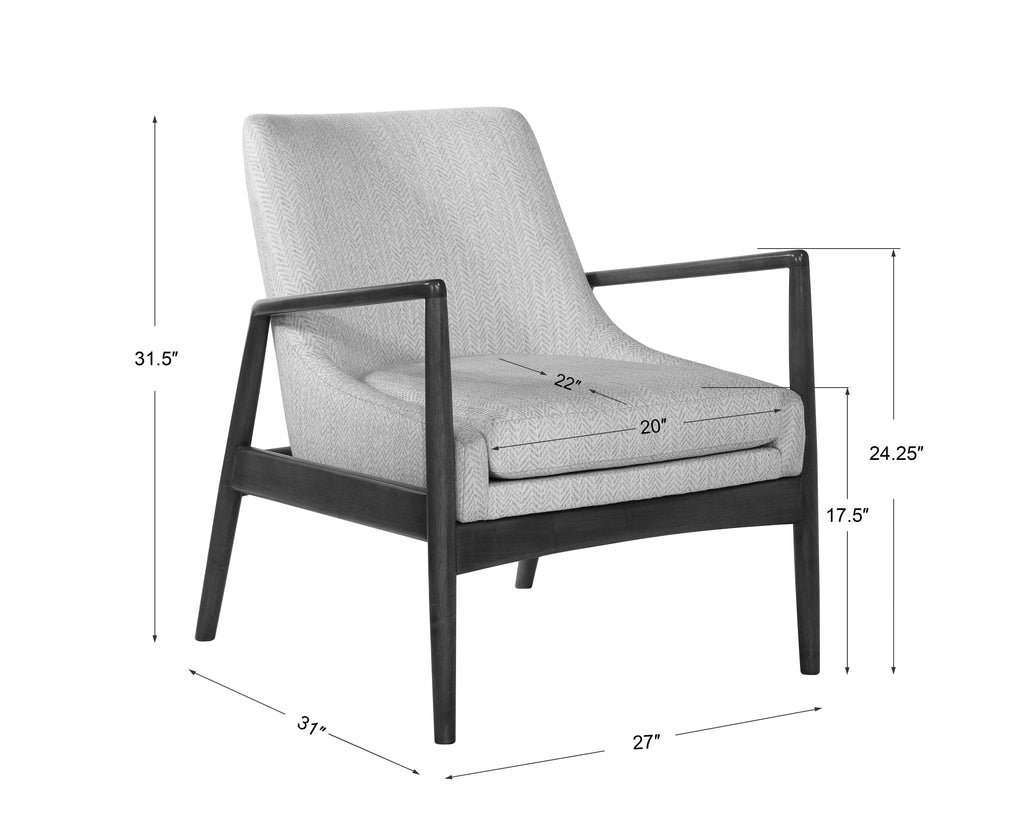 Bev White Accent Chair - Bombay Mercantile