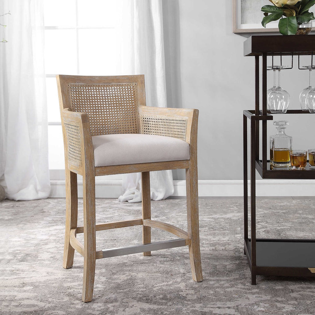 Encore Counter Stool, Natural - Bombay Mercantile