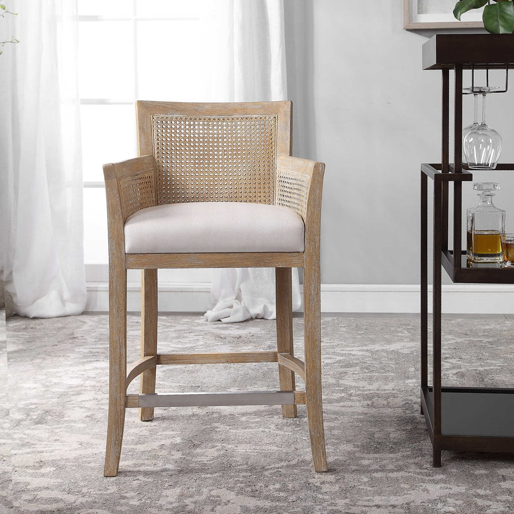 Encore Counter Stool, Natural - Bombay Mercantile