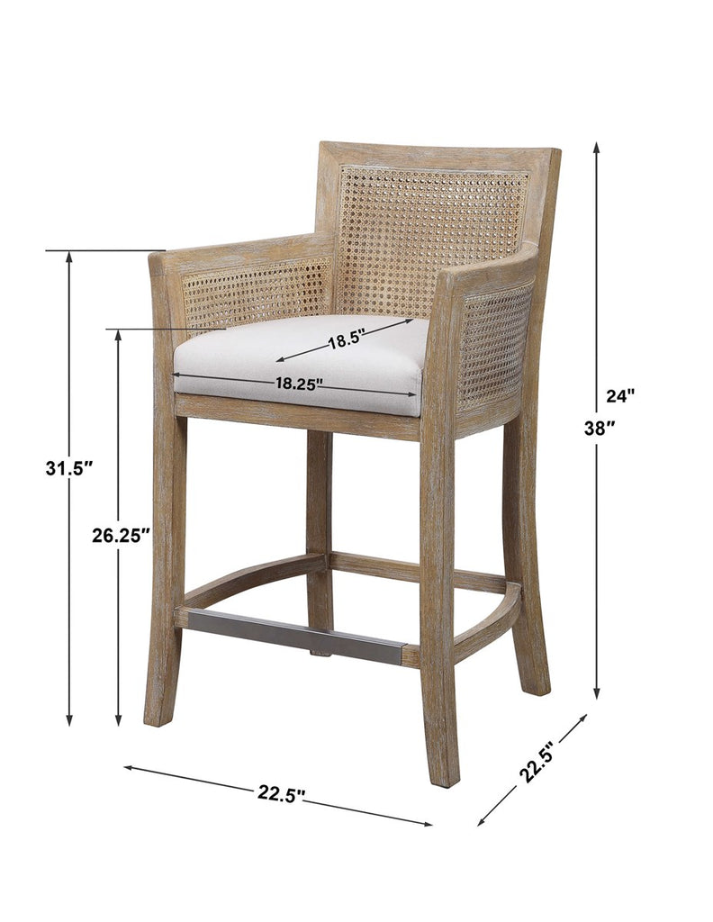 Encore Counter Stool, Natural - Bombay Mercantile