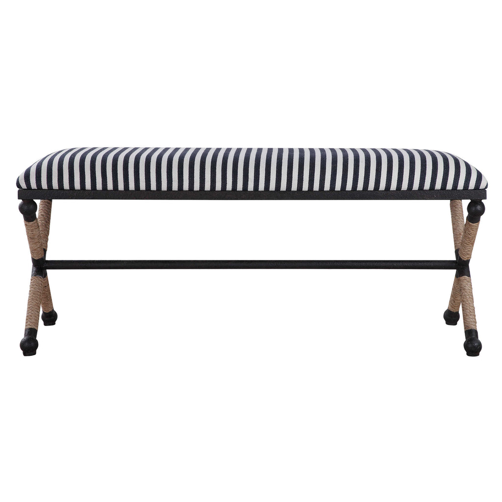 Braddock Striped Bench - Bombay Mercantile