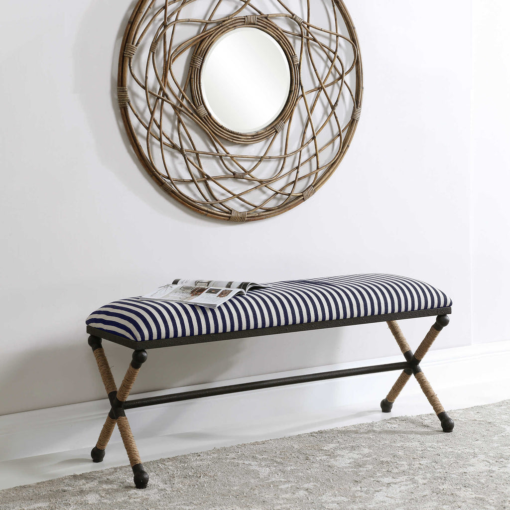 Braddock Striped Bench - Bombay Mercantile