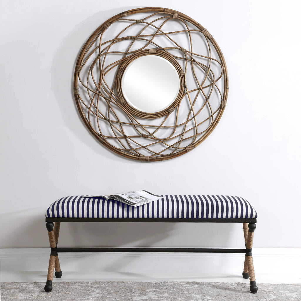 Braddock Striped Bench - Bombay Mercantile