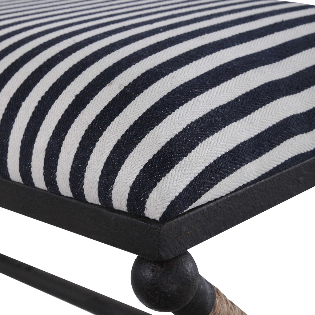 Braddock Striped Bench - Bombay Mercantile