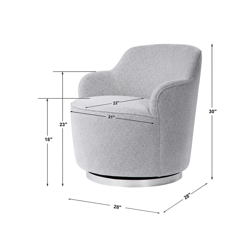 Hobart Casual Swivel Chair - Bombay Mercantile