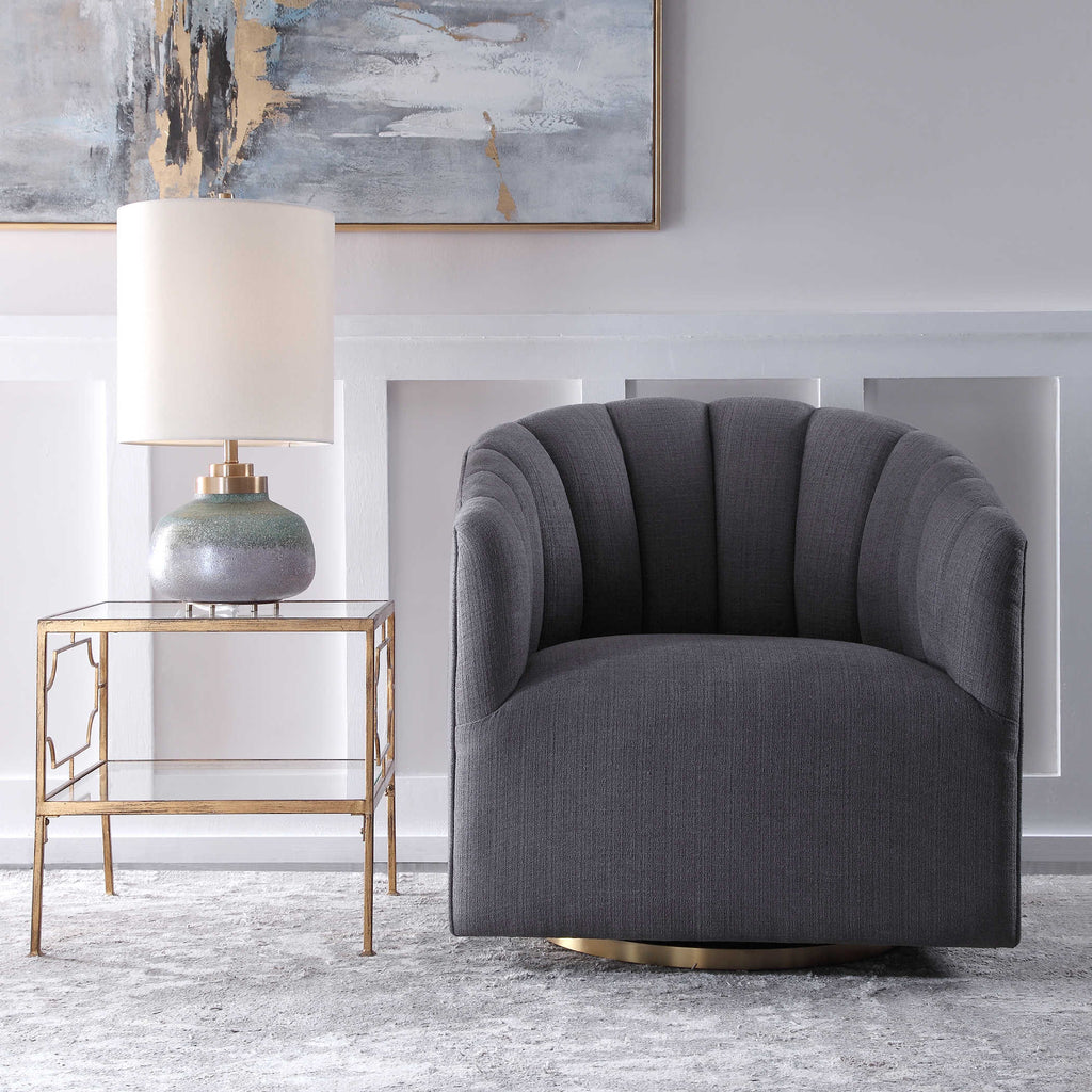 Cuthbert Modern Swivel Chair - Bombay Mercantile
