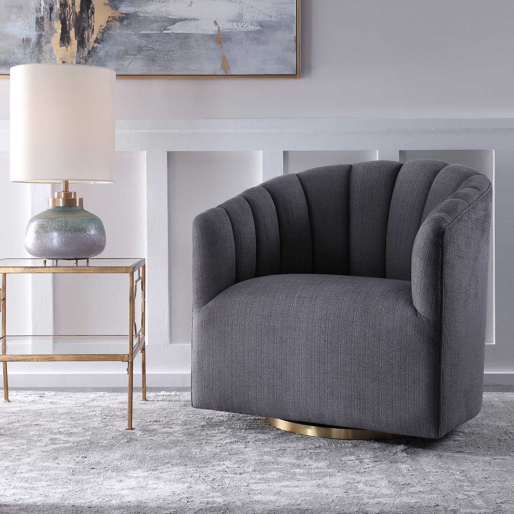 Cuthbert Modern Swivel Chair - Bombay Mercantile