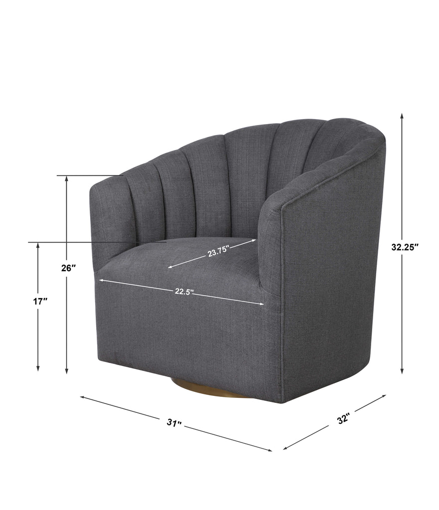 Cuthbert Modern Swivel Chair - Bombay Mercantile