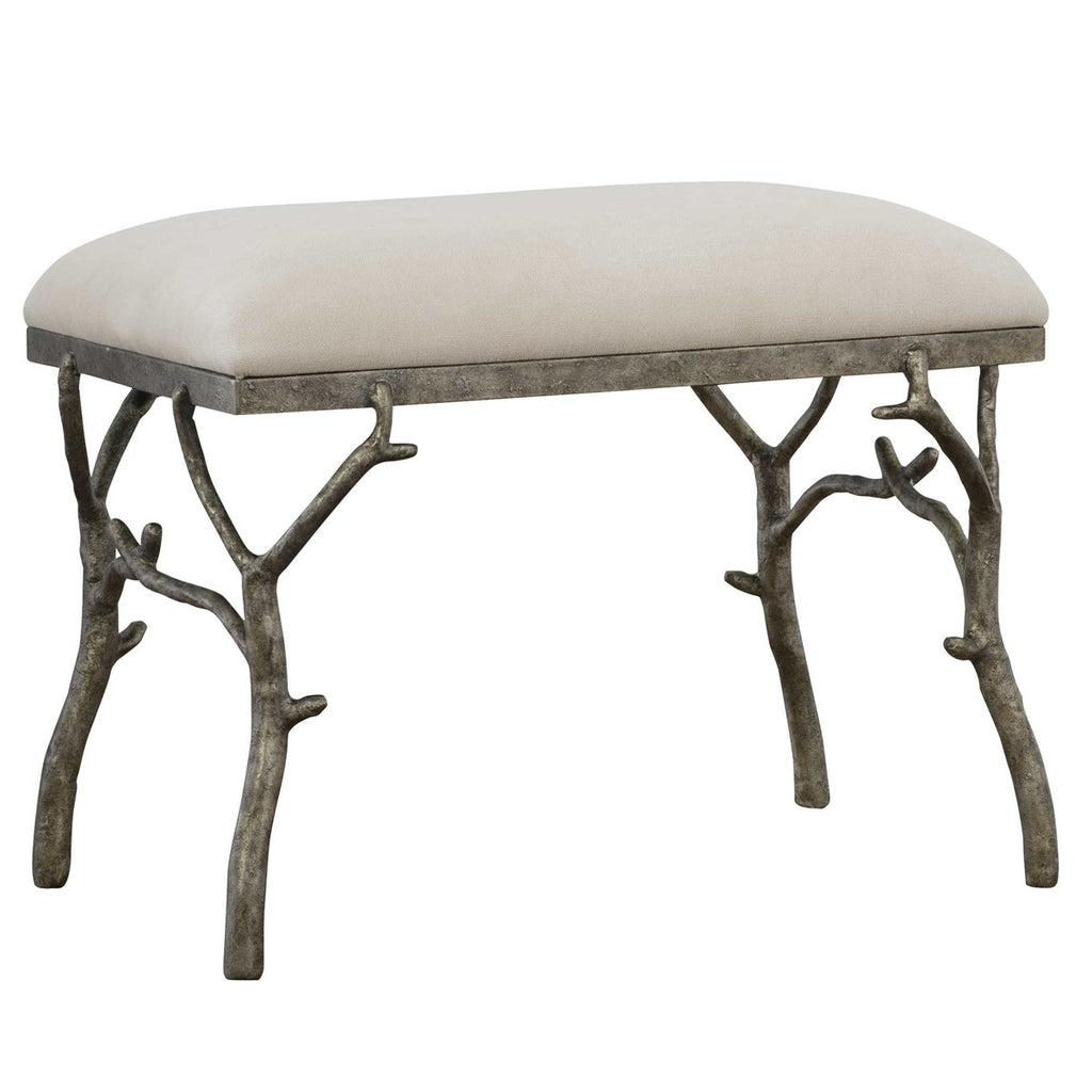 Lismore Small Fabric Bench - Bombay Mercantile