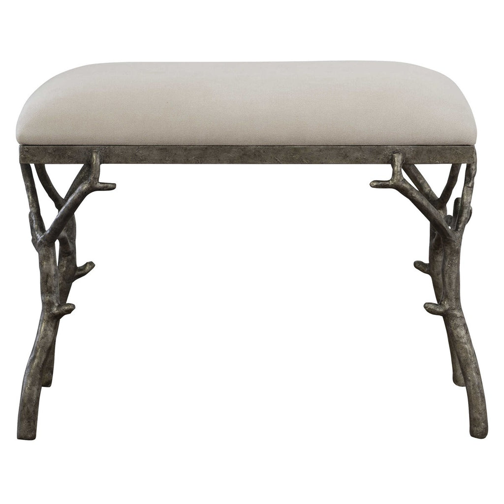 Lismore Small Fabric Bench - Bombay Mercantile