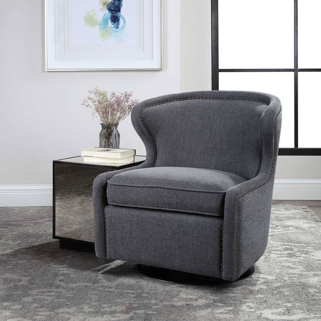 Biscay Swivel Chair - Bombay Mercantile