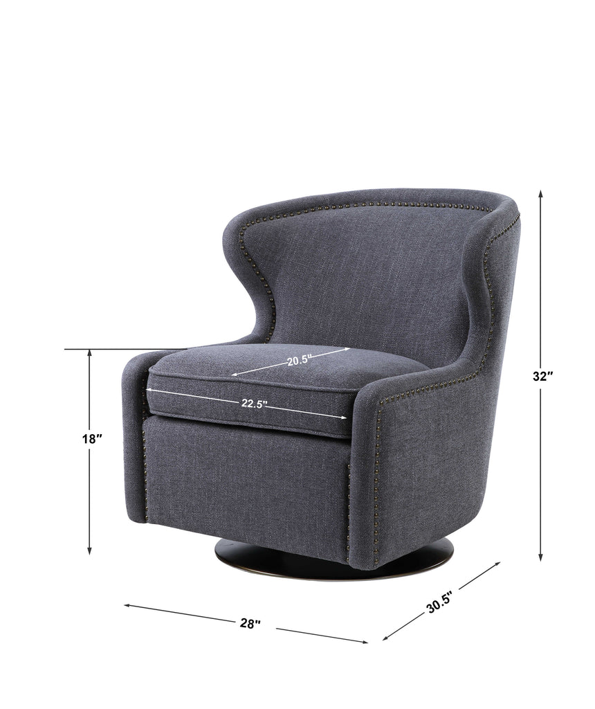 Biscay Swivel Chair - Bombay Mercantile