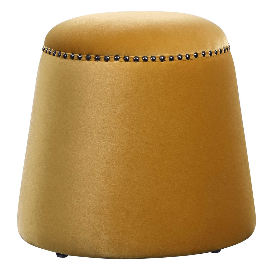 Gumdrop Mustard Ottoman - Bombay Mercantile