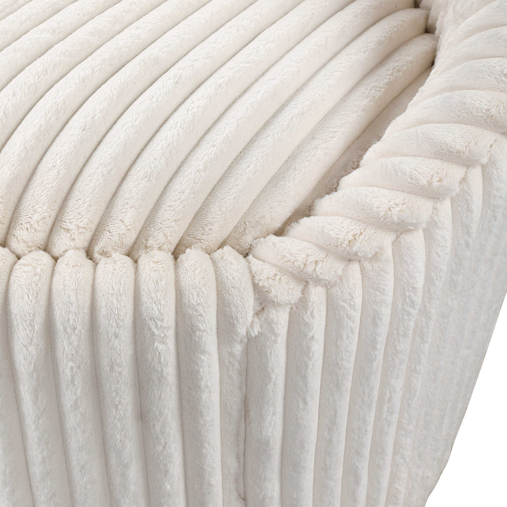 Crue White Swivel Chair - Bombay Mercantile