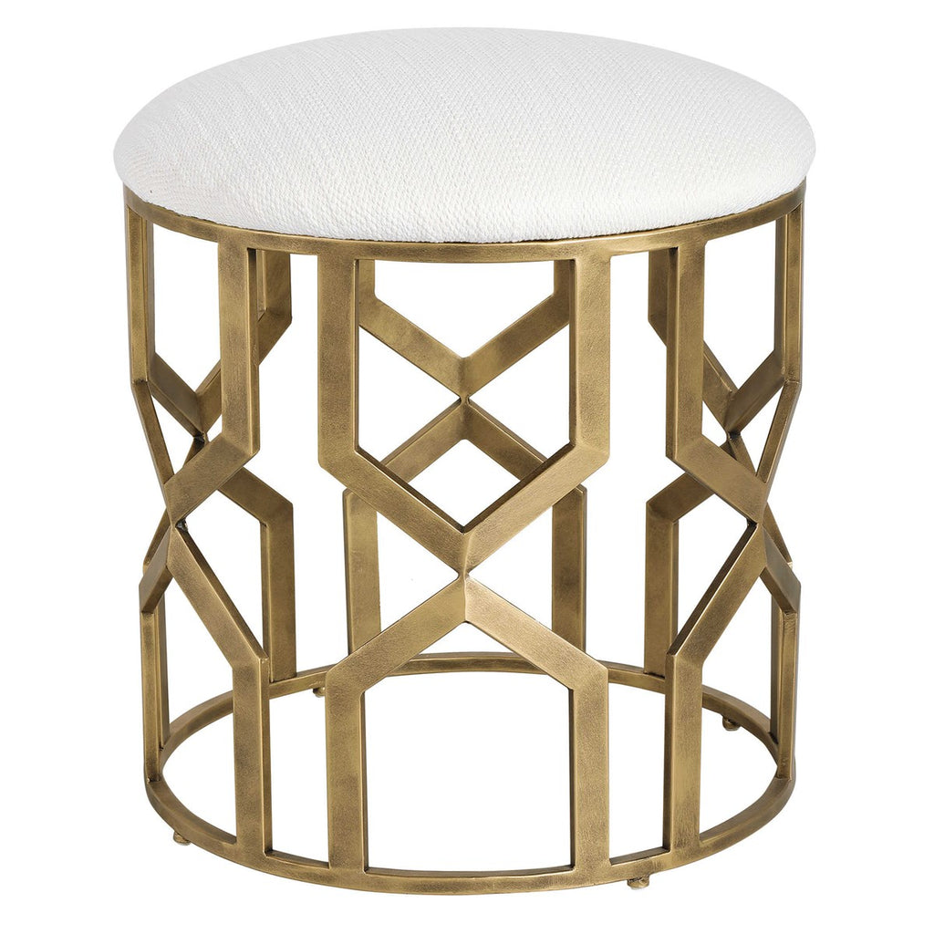 Trellis Geometric Accent Stool - Bombay Mercantile