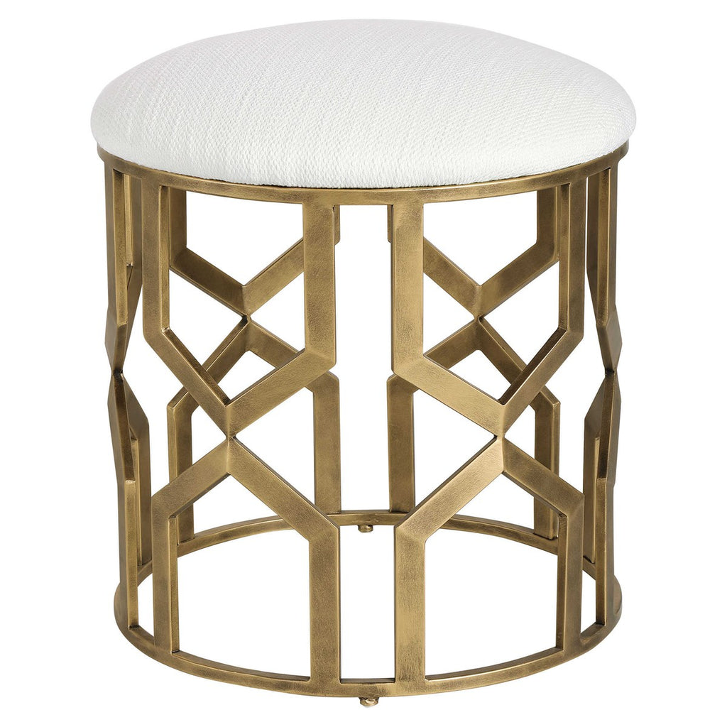 Trellis Geometric Accent Stool - Bombay Mercantile