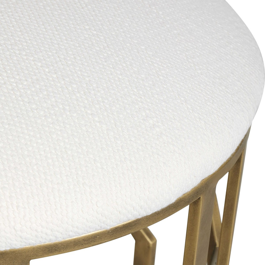 Trellis Geometric Accent Stool - Bombay Mercantile