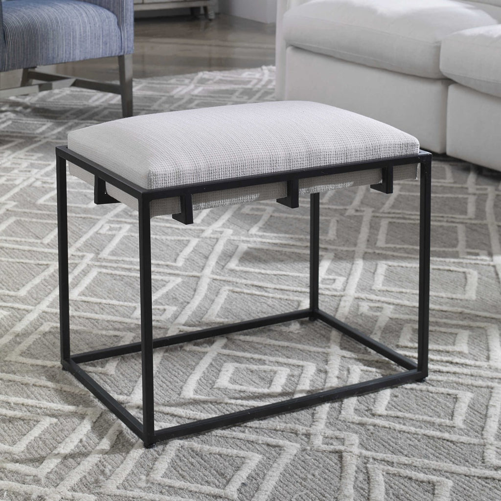 Paradox White Small Bench - Bombay Mercantile