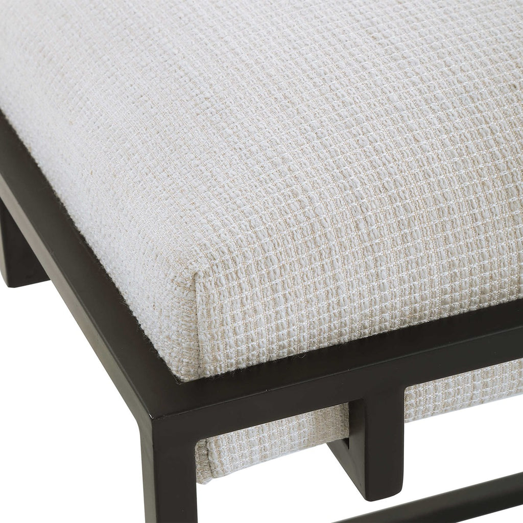 Paradox White Small Bench - Bombay Mercantile