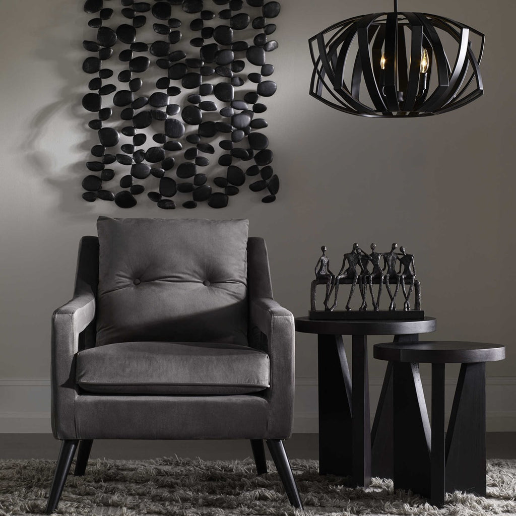 O'Brien Gray Armchair - Bombay Mercantile