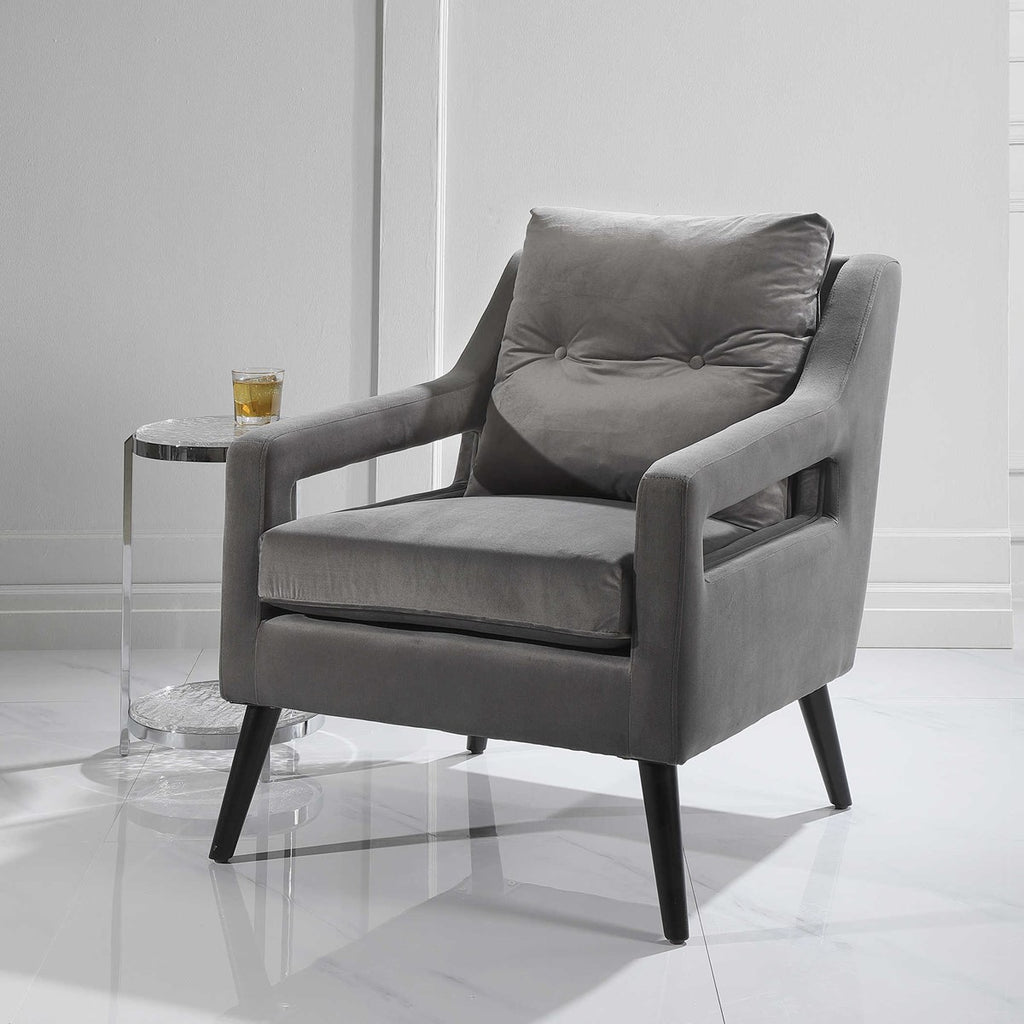 O'Brien Gray Armchair - Bombay Mercantile