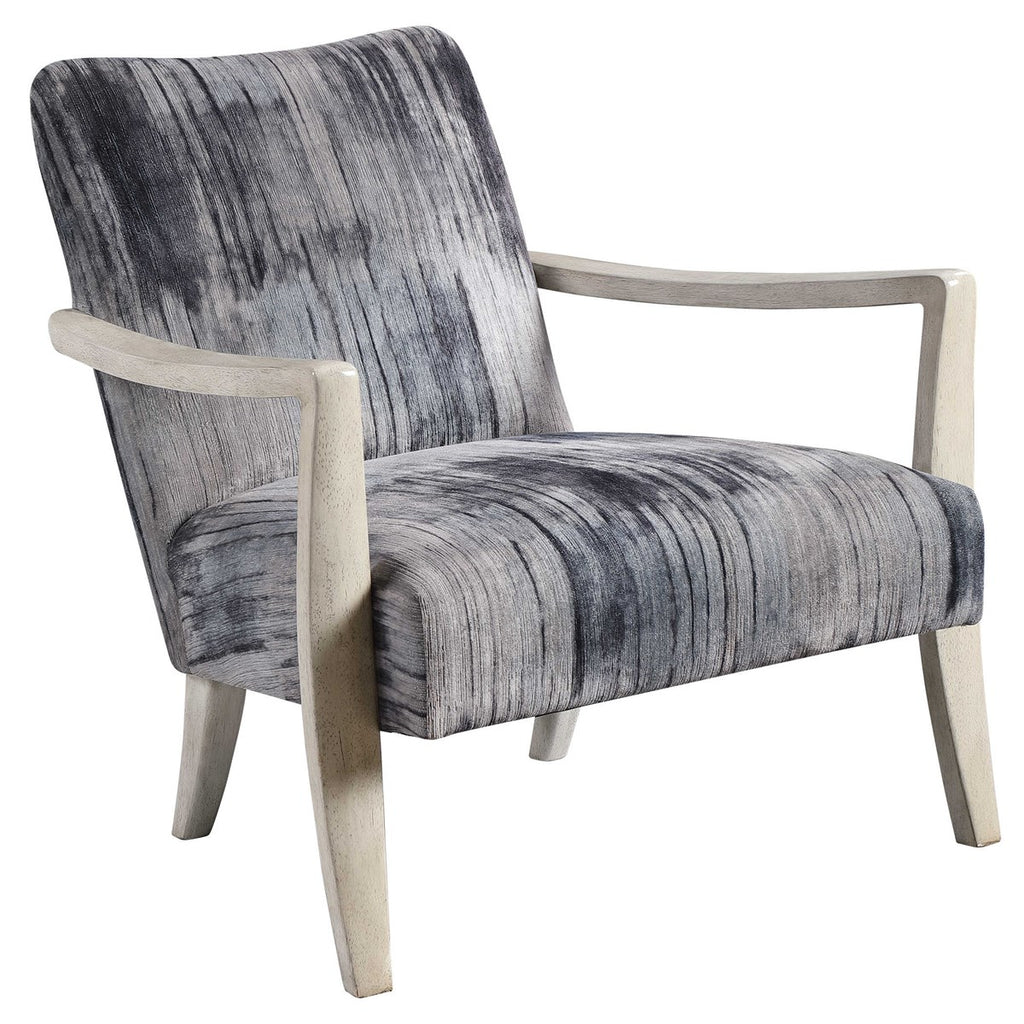 Watercolor Gray Chenille Accent Chair - Bombay Mercantile