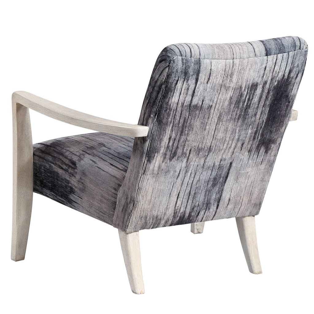 Watercolor Gray Chenille Accent Chair - Bombay Mercantile