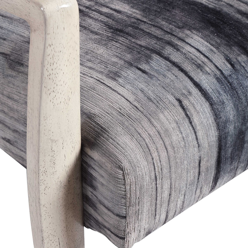 Watercolor Gray Chenille Accent Chair - Bombay Mercantile