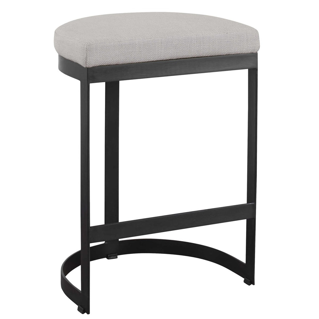 Ivanna Black Iron Counter Stool - Bombay Mercantile