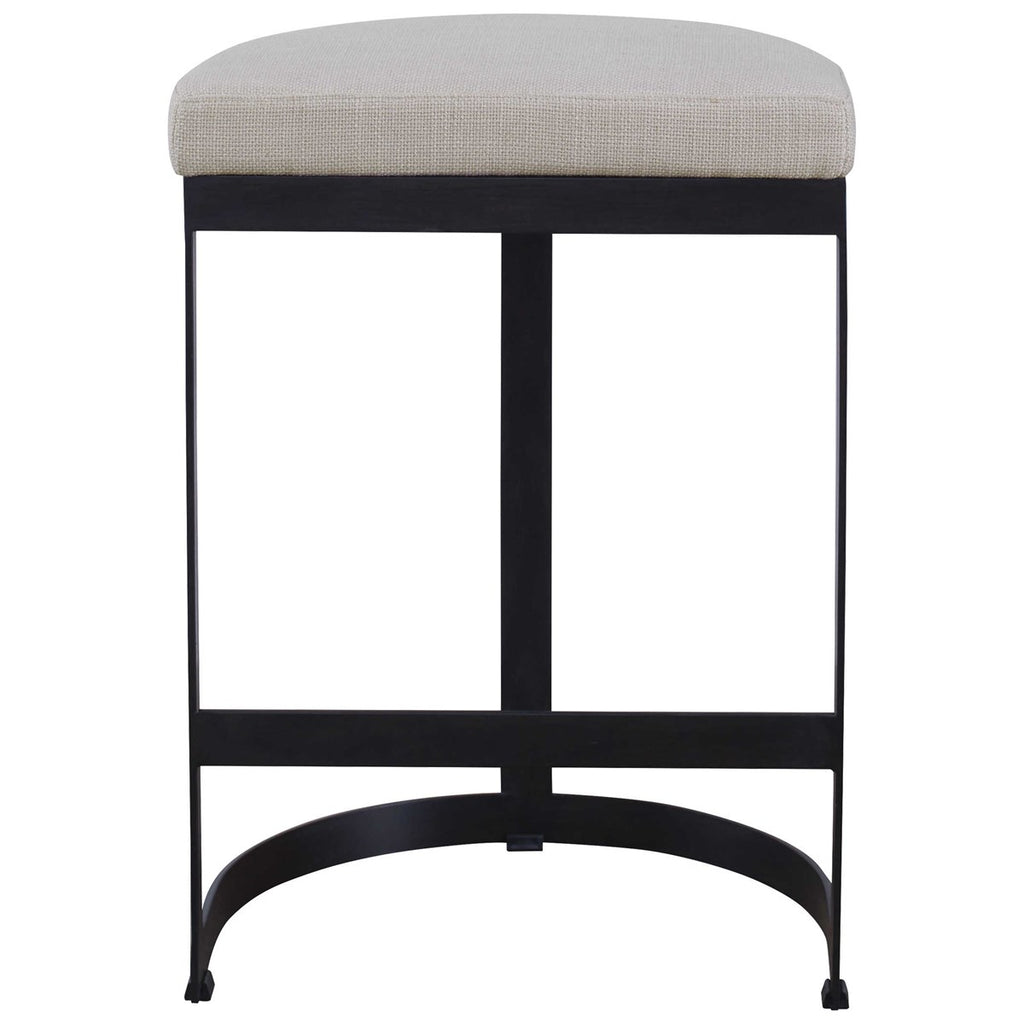 Ivanna Black Iron Counter Stool - Bombay Mercantile