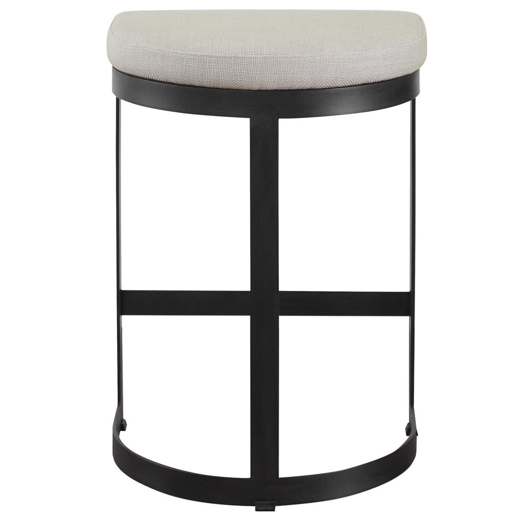 Ivanna Black Iron Counter Stool - Bombay Mercantile