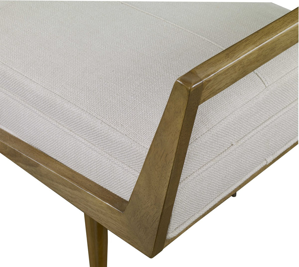Waylon Modern Ivory Bench - Bombay Mercantile