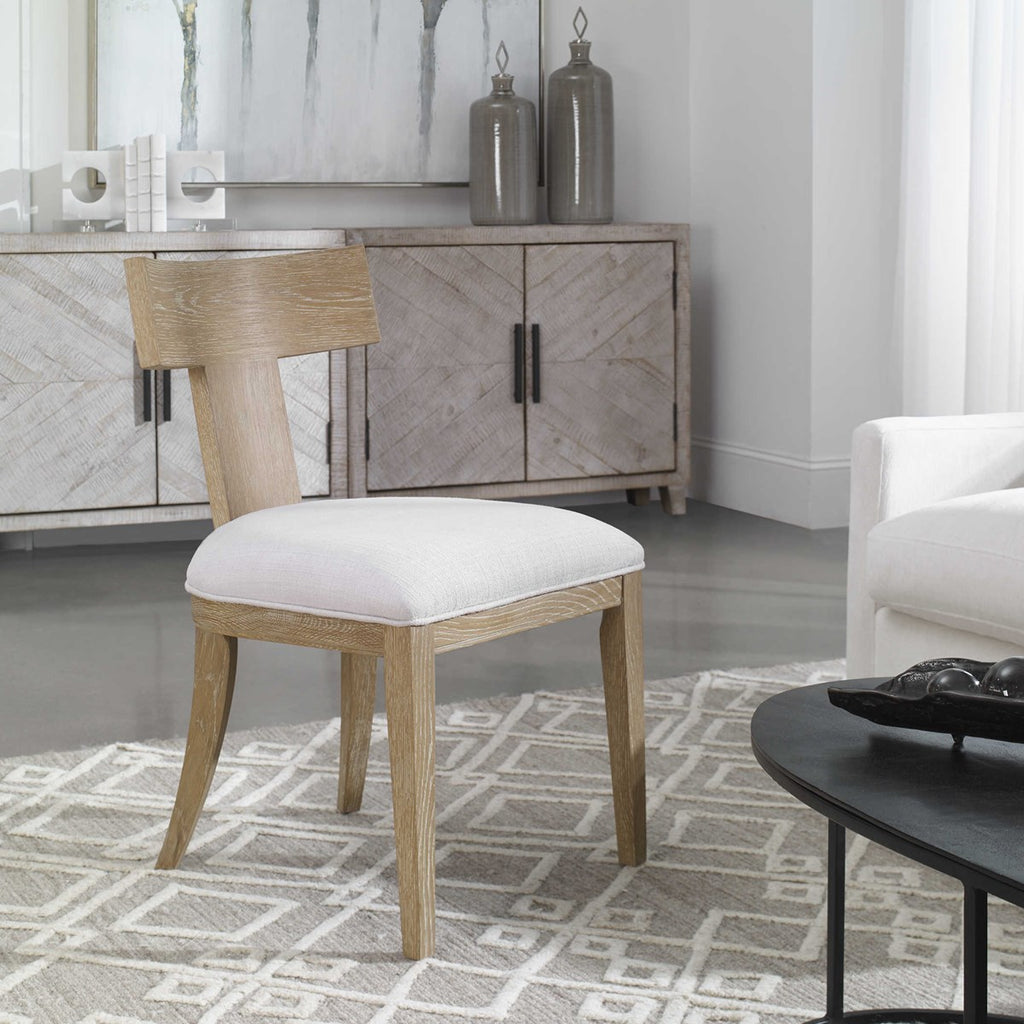 Idris Armless Chair Natural - Bombay Mercantile