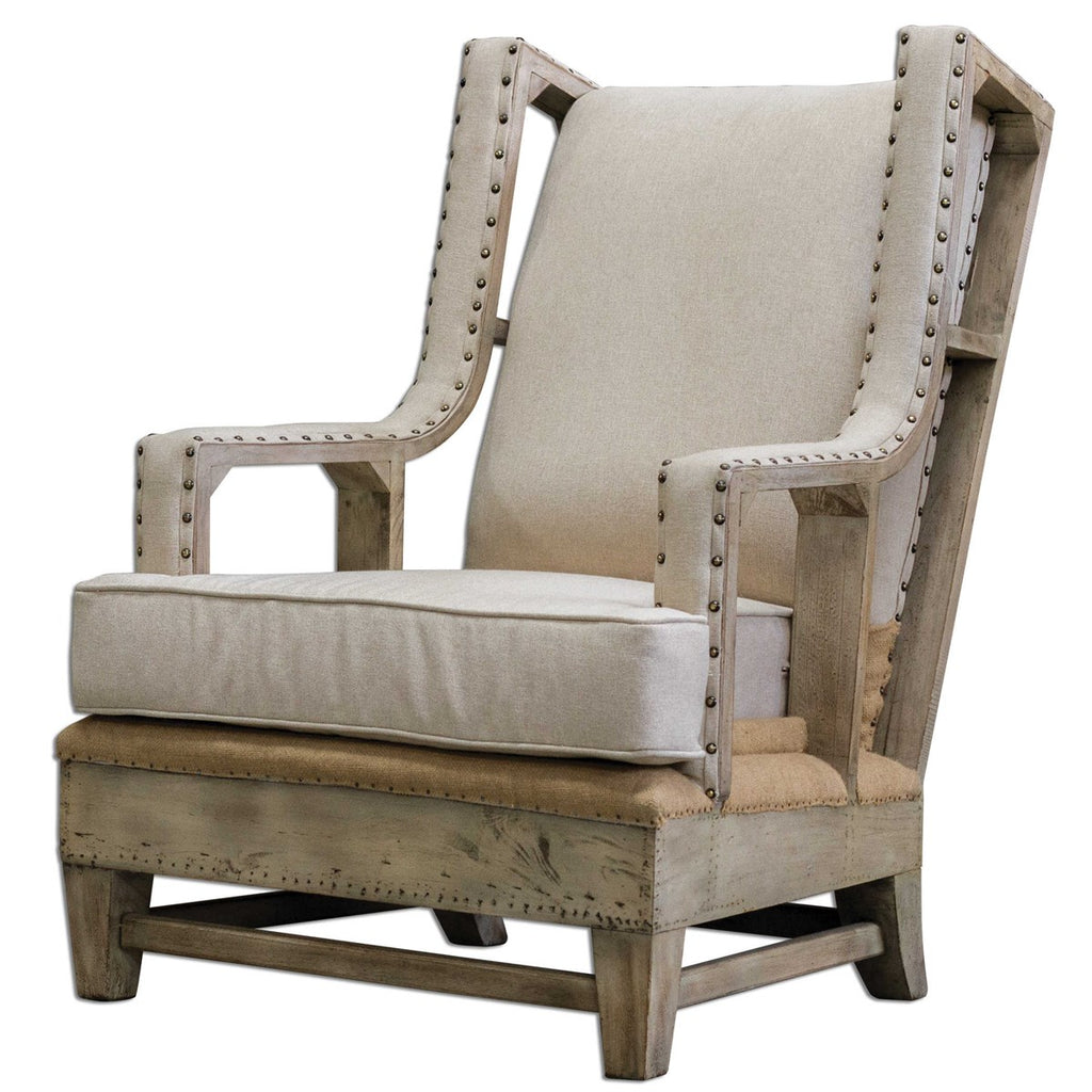Schafer Linen Armchair - Bombay Mercantile