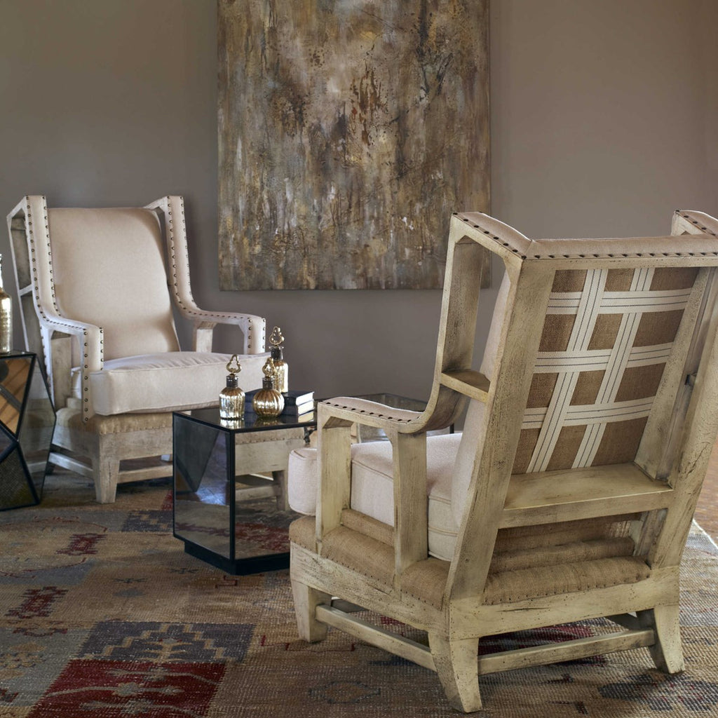 Schafer Linen Armchair - Bombay Mercantile