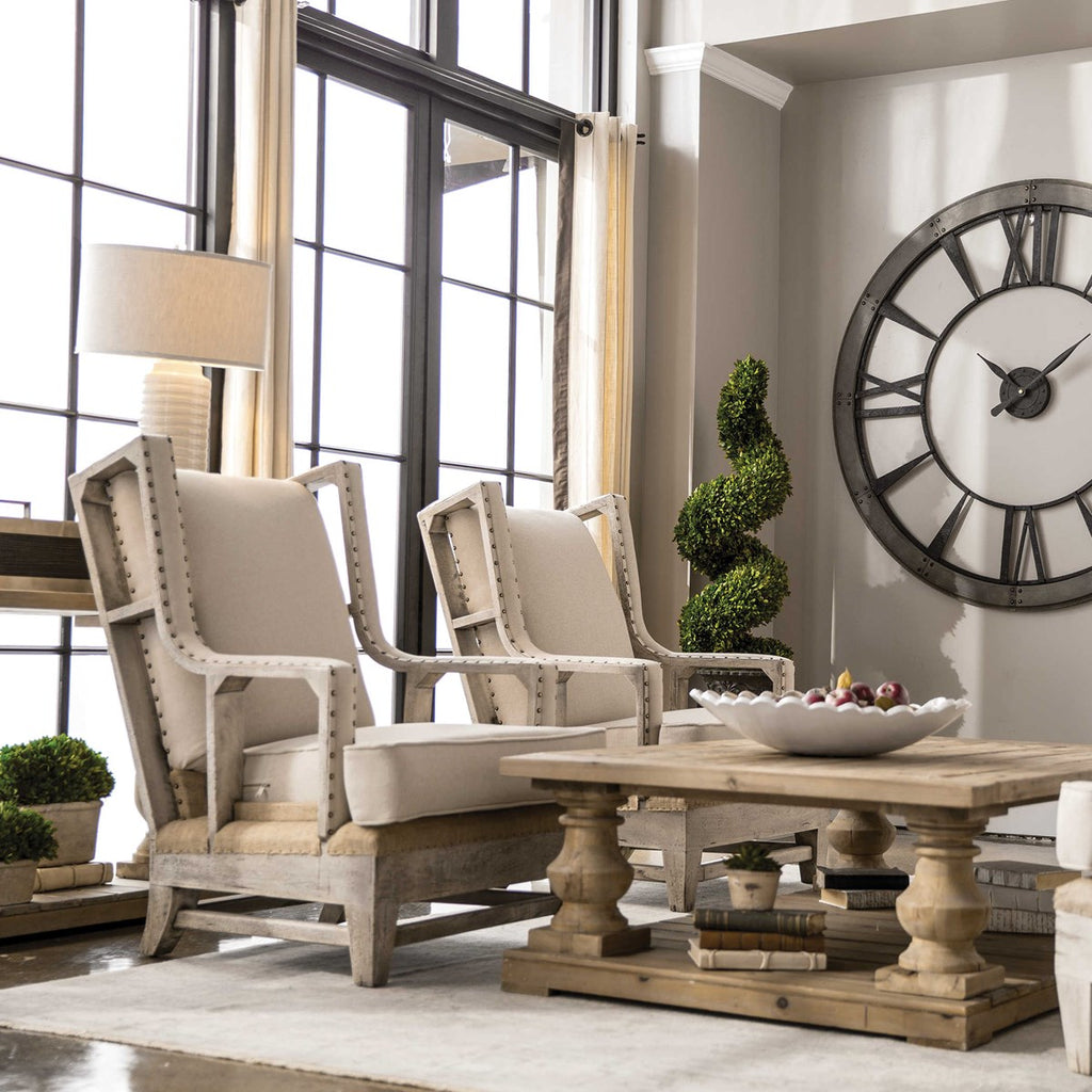 Schafer Linen Armchair - Bombay Mercantile