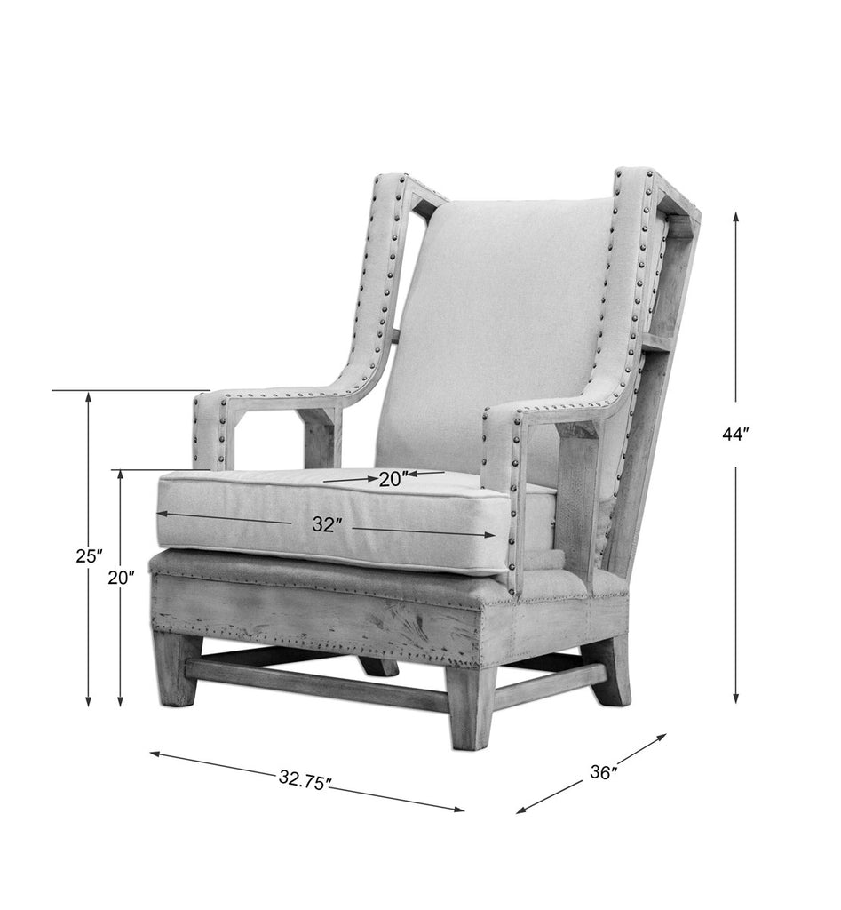 Schafer Linen Armchair - Bombay Mercantile