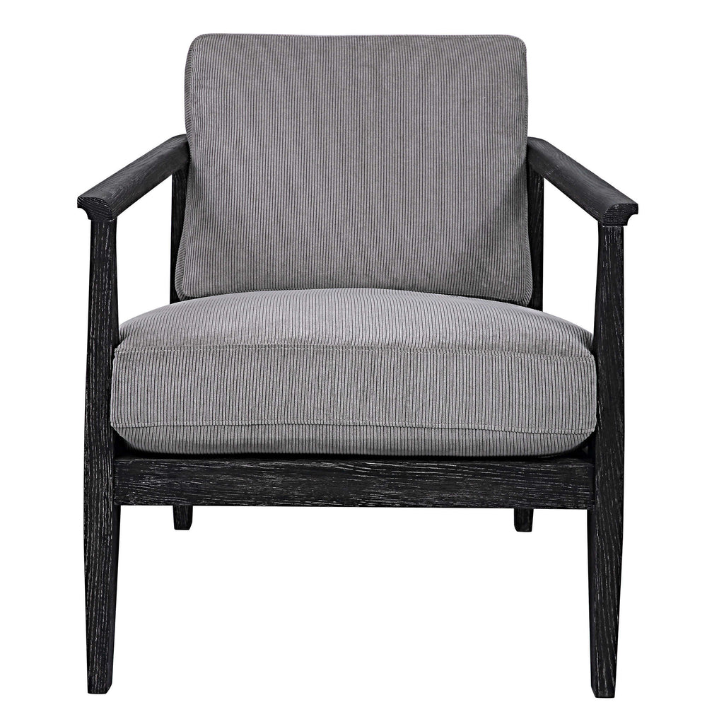 Brunei Modern Gray Accent Chair - Bombay Mercantile