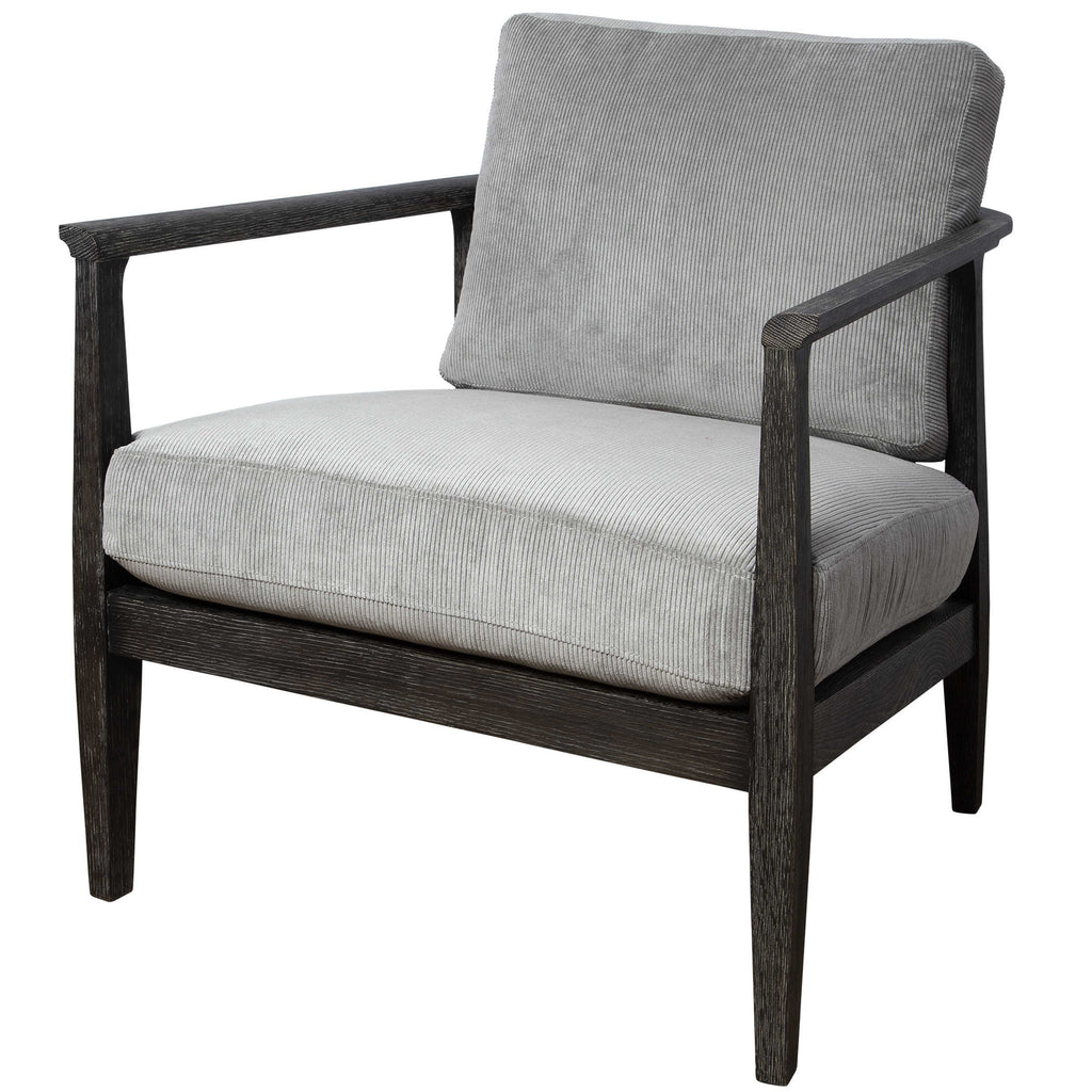 Brunei Modern Gray Accent Chair - Bombay Mercantile