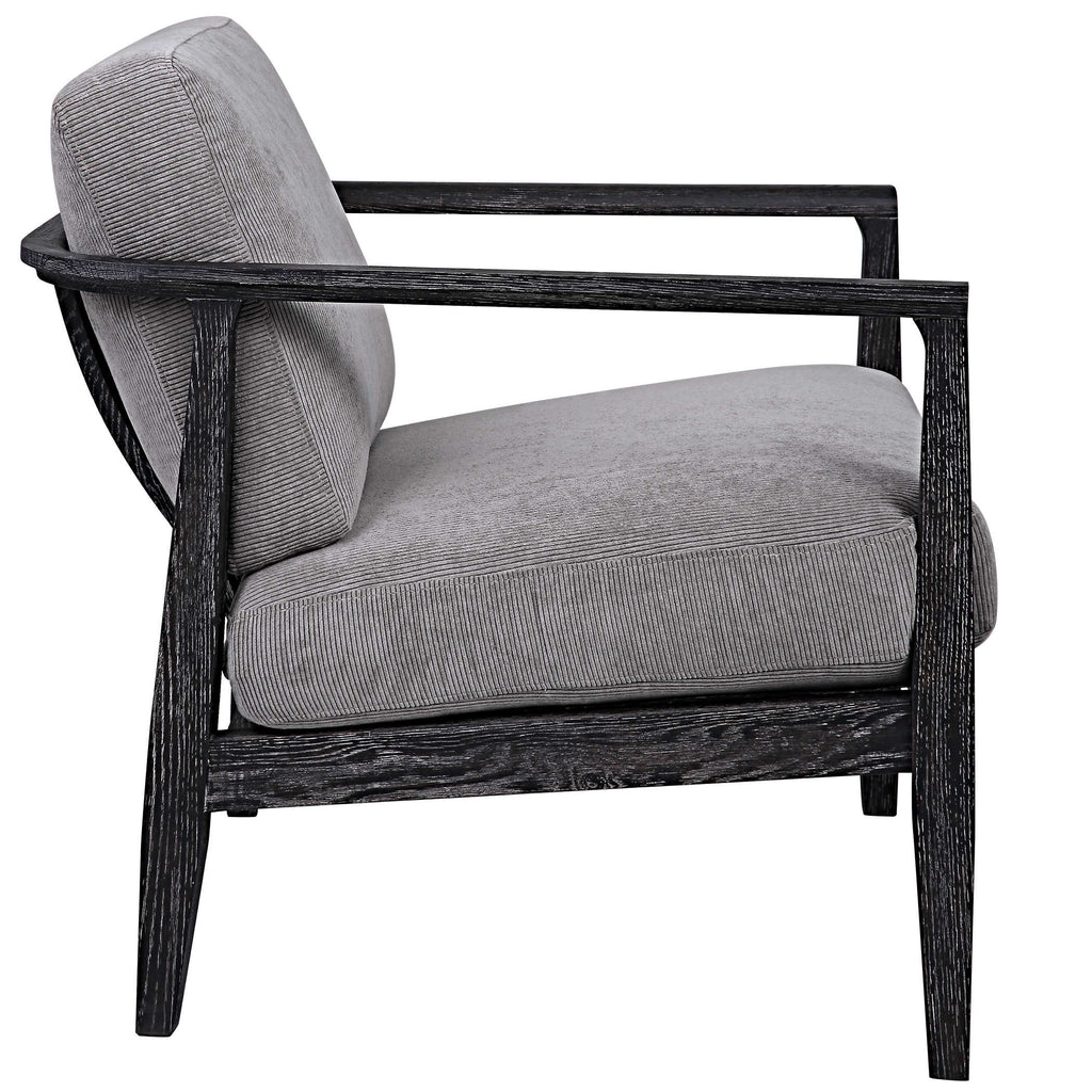 Brunei Modern Gray Accent Chair - Bombay Mercantile