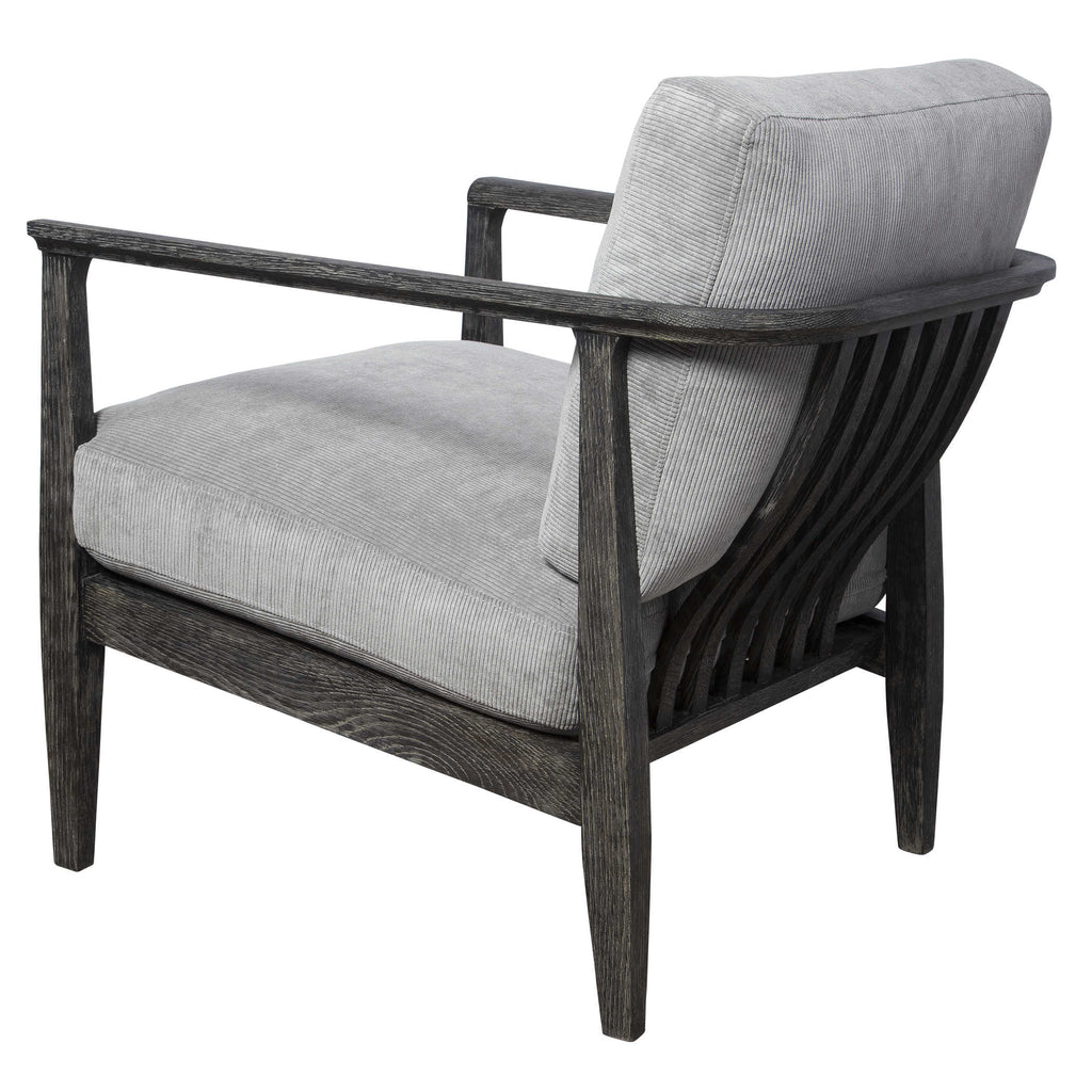 Brunei Modern Gray Accent Chair - Bombay Mercantile