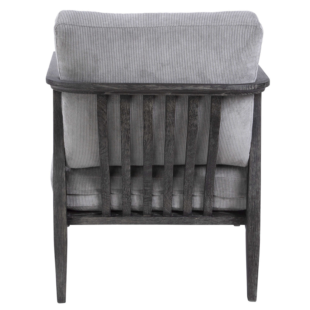 Brunei Modern Gray Accent Chair - Bombay Mercantile
