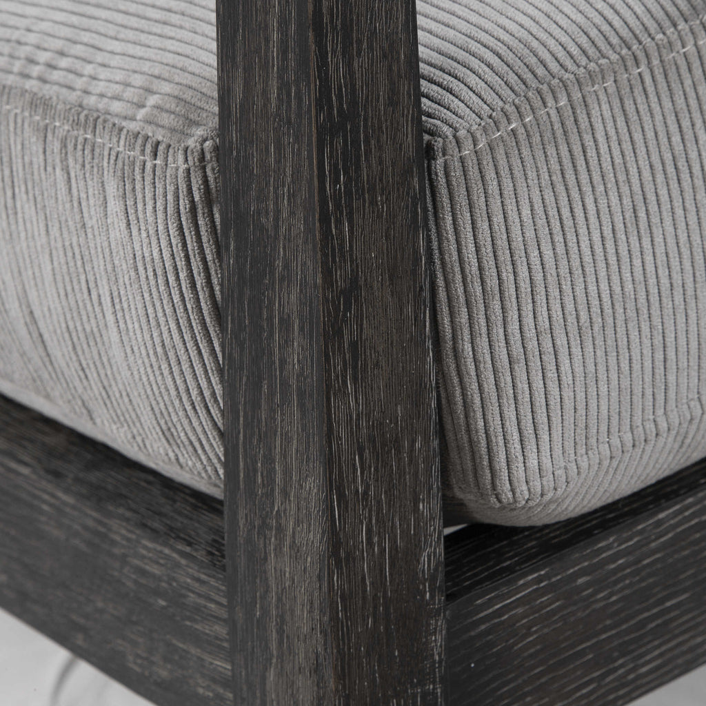 Brunei Modern Gray Accent Chair - Bombay Mercantile