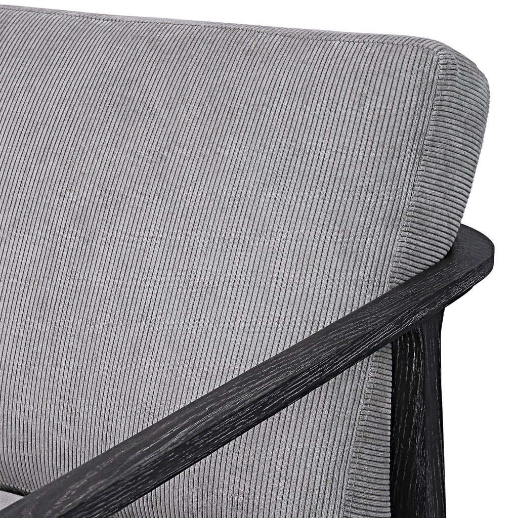 Brunei Modern Gray Accent Chair - Bombay Mercantile