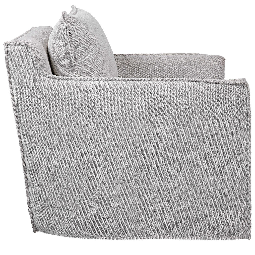 Welland Gray Swivel Chair - Bombay Mercantile