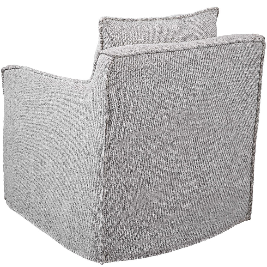 Welland Gray Swivel Chair - Bombay Mercantile