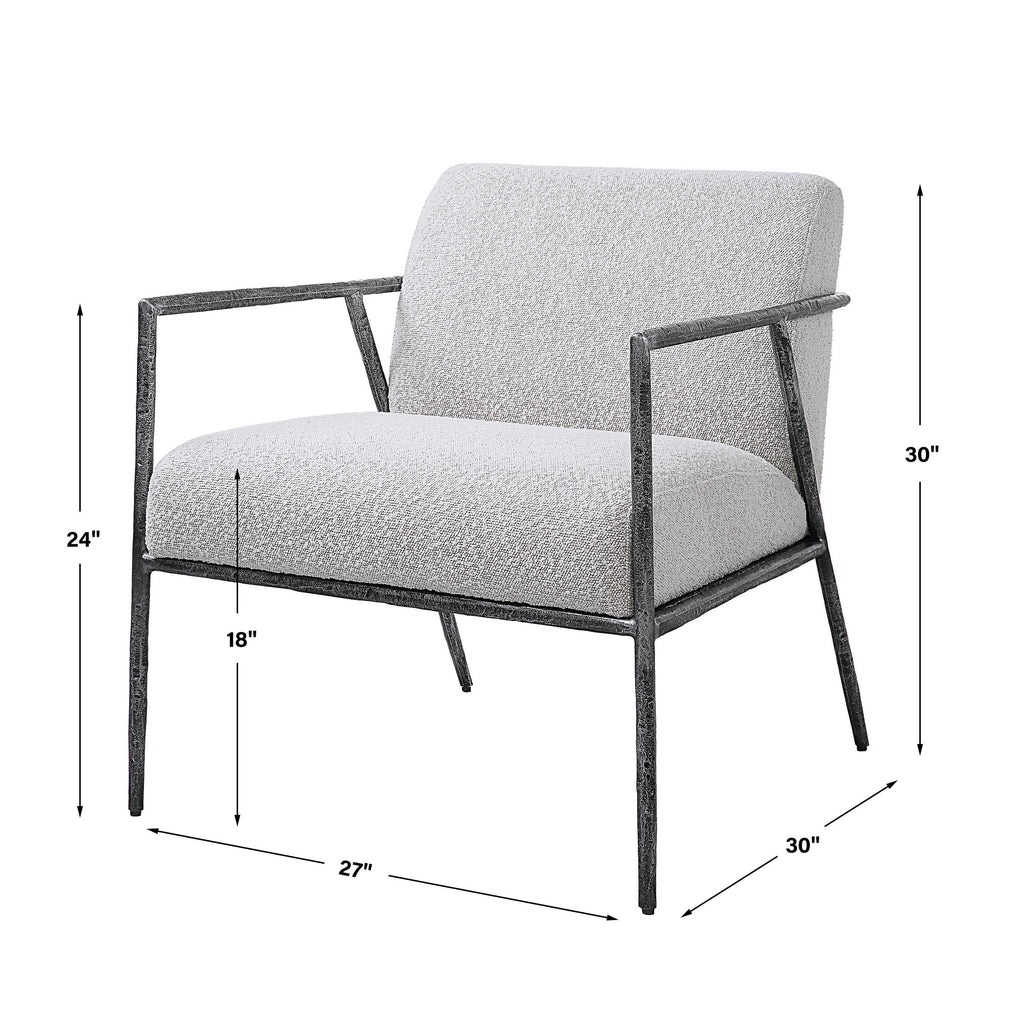 Brisbane Light Gray Accent Chair - Bombay Mercantile